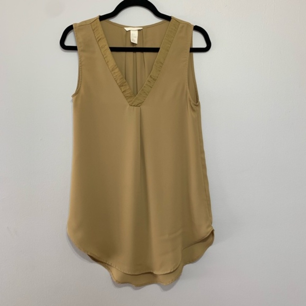 Khaki Sleeveless Blouse from H&M